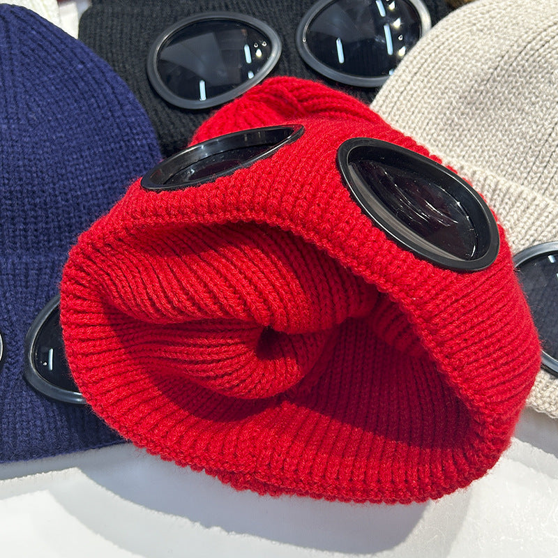 Wholesale Autumn Winter Windproof Glasses Knitted Hat Acrylic Knitted Hat